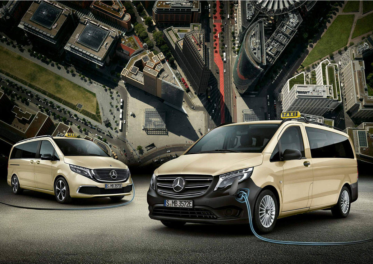 Zukunftstaxi Projektpartner Mercedes Benz Evito Tourer Und Eqv