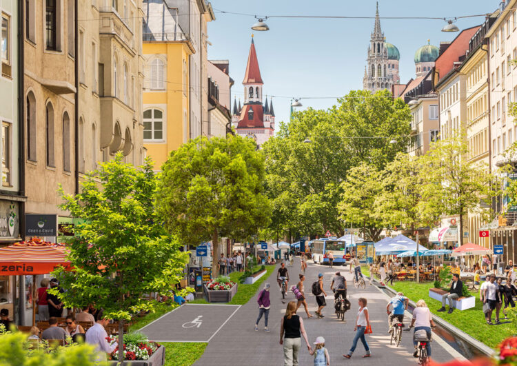 Münchner Tal: Taxis sollen durch eine künftige Fußgängerzone fahren dürfen